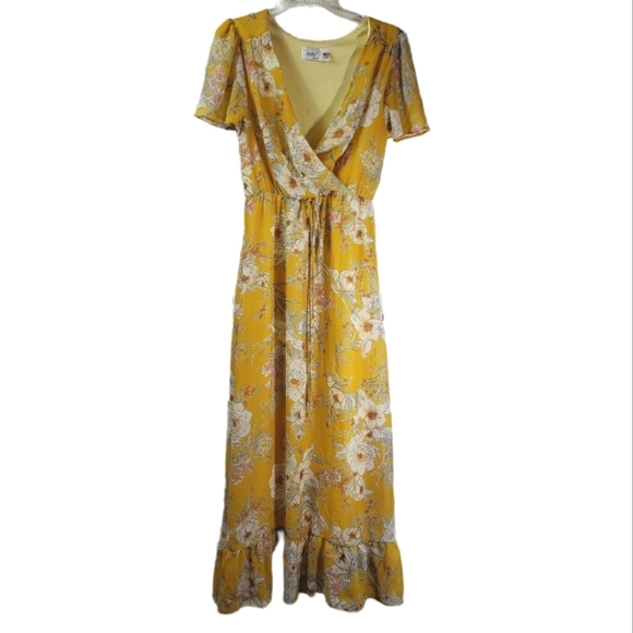 Vintage Dresses & Skirts - Vintage 70s Jody California Womens Size M Floral Boho Prairie Maxi Dress